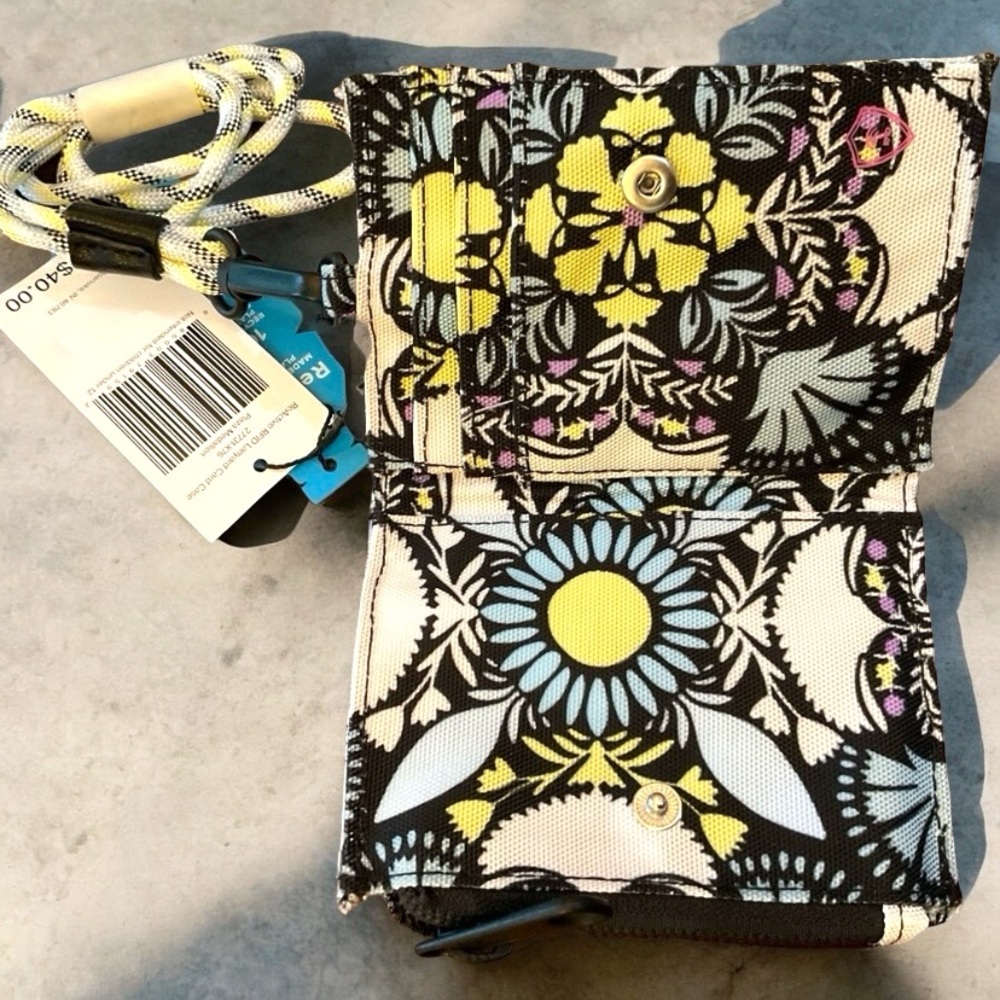 Vera Bradley Reactive RFID Lanyard Card Case Plaza Medallion Print - Picture 3 of 5